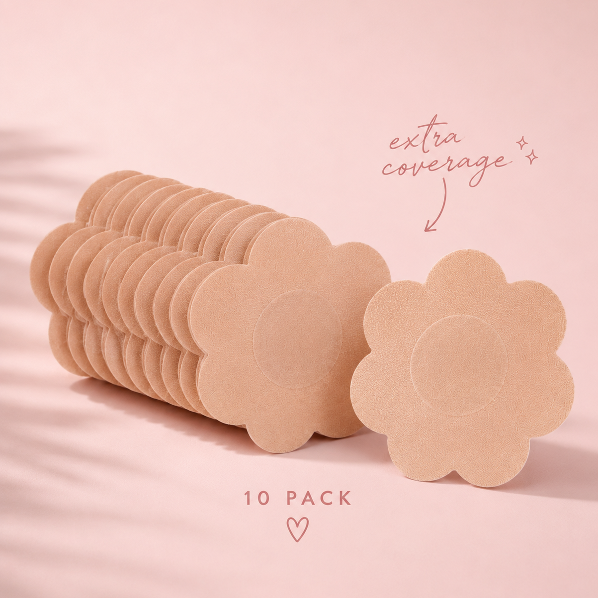 Disposable Satin Nipple Covers — Extra Coverage (10 Pairs)