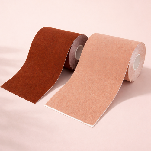 Extra-wide boob tape for fuller bust support D+ cups